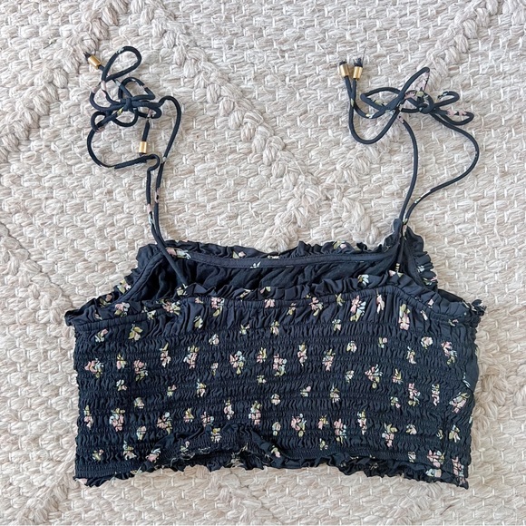 Free People Smocked Crop Top - Picture 3 of 5